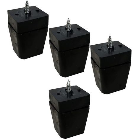30 40 mm Pieds de Meuble Patins Antidérapants pour Meubles Chaises,Pieds de Canapé,Table et Sols en Bois Réduire le Bruit 4 Pièces (Black) (1/3)
