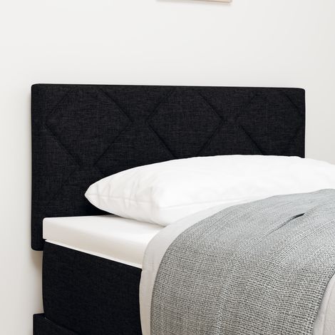 LED Headboard Black Fabric vidaXL (1/5)