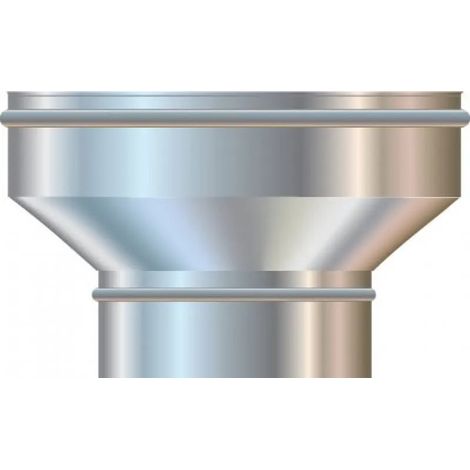 Figura 58 Riduzione Maschio/Femmina Ø120X200 Inox Mono Parete