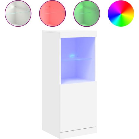 vidaXL Buffet mit LED-Beleuchtung weiß 41x37x100 cm