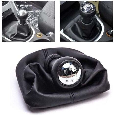 5 Vitesses Pommeau de Levier de Vitesse avec Soufflet Compatible pour Peugeot 207 307 308 CC