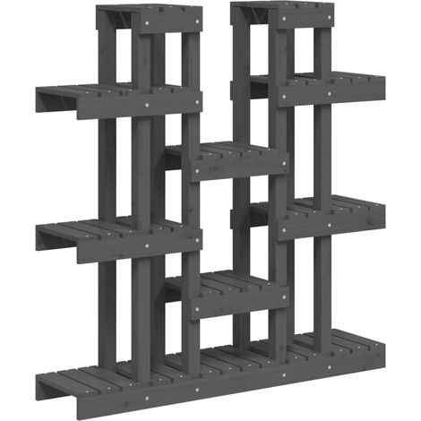 Maison Exclusive - Pflanzenständer Grau 104,5x25x109,5 cm Massivh