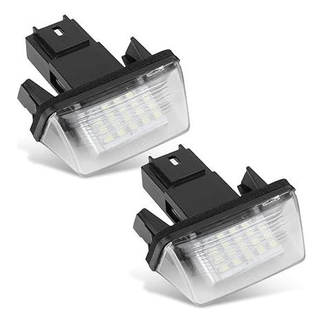 Feux de plaque d'immatriculation de voiture, 2 pièces LED feux de plaque d'immatriculation de voiture gauche et droite pour bandes lumineuses LED C3 2002-2009 (1/5)