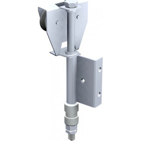 Endbefestigung zum Aufschrauben, 2 Polyamidrollen in Rollenlagerkäfig montiert - Belastbarkeit 100 kg - Zugeordnetes Profil: 50 x 6 - MANTION - BOB100E (1/2)