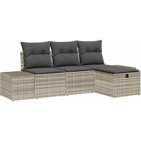 Maison Exclusive - Set di divani 4 pz polyrattan (1/5)