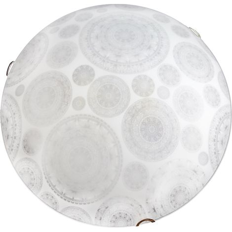 TOSCA LAMPADA PLAFONIERA 2 LAMPADINE E27 40 CM RUOTE (1/5)