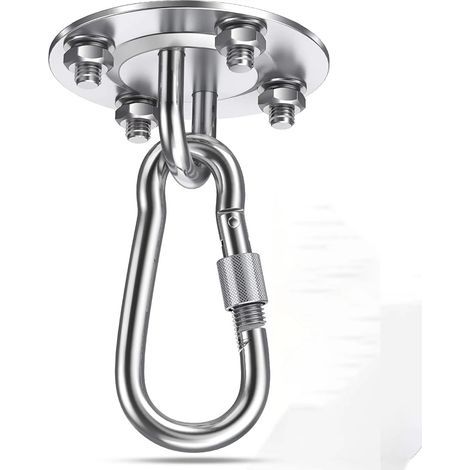 AIDUCHO Crochet De Plafond Suspendu En Acier Inoxydable De Qualité Supérieure Jusqu'à 400 Kg Pour Hamac, Hamac, Sac De Frappe Sling Trainer Toile De Yoga, Voile D'ombrage, Balançoire (1/5)