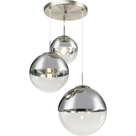 Globo - lámpara colgante - VARUS - acero - vidrio - Ø 51cm - E27
