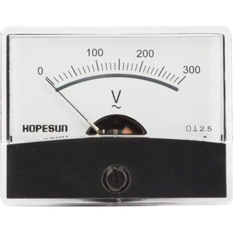 Voltmètre Analogique - 300 V CA - 60 x 47 mm - Pour Tableau De Bord Et Tableau Électrique - 1 Pièce (1/4)