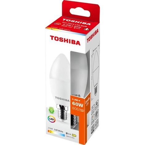 BOMBILLA LED TOSHIBA ECOFLARE C35 E14 5.9W 2700K