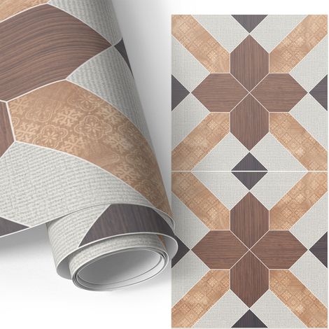 Klebefolie für Möbel - Möbelfolie - Selbstklebende - für Fensterbrett - Küchenschränke - Küchenfronten - Geometrisches Muster 65x130 cm