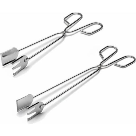 Pinces À Barbecue - Forme Ciseaux - Acier Inoxydable - Pour Charbon Et Aliments - 1 Pièce (1/3)