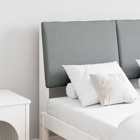 Tête de lit capitonnée-Panneau de lit Gris clair 120 cm Pin massif 811544 (1/5)