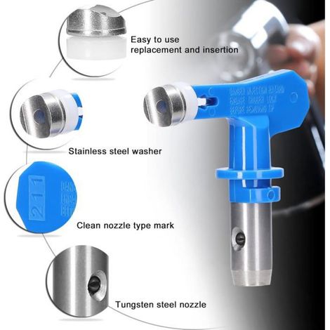 Buse De Pulvérisation - Carbure De Tungstène - Intérieur Extérieur - 211 315 417 515 517 523 - Lot De 6 Avec 2 Supports (1/5)