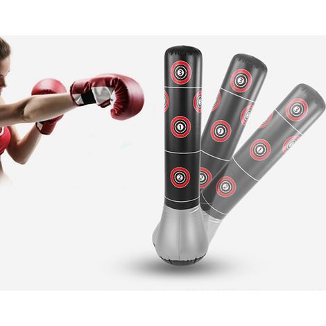 Sac de frappe gonflable pour entraînement boxe et kick, accessoire anti-stress (1/5)
