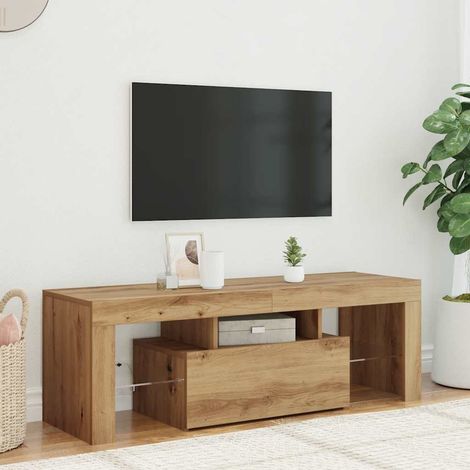 TV-Schrank mit LED Artisan-Eiche 120x36,5x40 cm Holzwerkstoff (1/5)