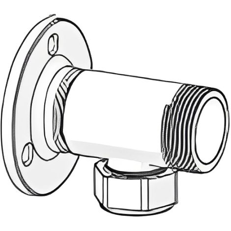 AKW Arka Surface Mounted Pipework Fitting for Shower Mixer (1/2)