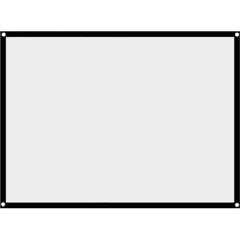 Écran de Projection Rideau de Projecteur Blanc Pliable Écran de Projection Portable en Tissu(72 Pouces) (1/5)