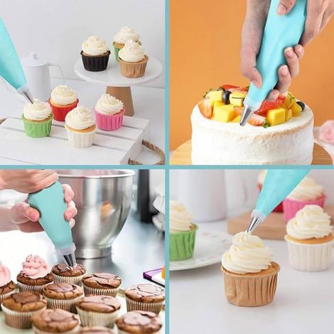 28 Pcs douille patisserie, Kit Patisserie, Ensemble de Patisserie, Poche a Douille Patisserie Pour Décoration de Ga POCHE A DOUILLE (1/5)