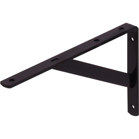 Équerre étagère en métal noir 150 x 250 mm (1/2)