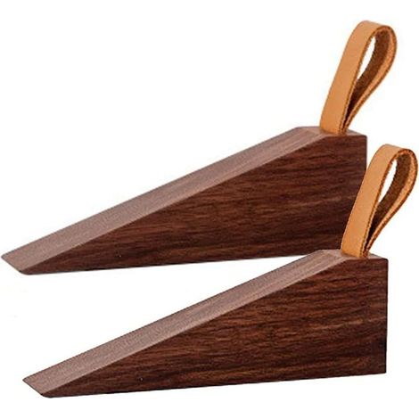 Butée de porte surélevée en bois massif, cale de porte antidérapante en bois massif, robuste et durable, adaptée aux espaces en bas (1/5)