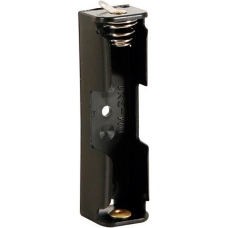 Conector de 1 pila AA (LR6), con bornes para soldar (1/3)