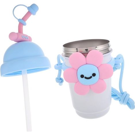 Vaso térmico para coche, taza de café portátil con diseño aislante y práctica correa cruzada para viajes largos en coche, 700 ml. (1/5)