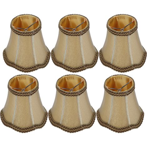 6 pièces d'abat-jour en tissu pour lampe de table, accessoires pour lustre mural E14 (1/5)
