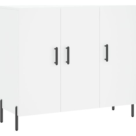 Credenza cassettiera cassettiera mobile contenitore organizer cucina soggiorno soggiorno 90 x 34 x 80 cm derivati del legno bianco 020030534