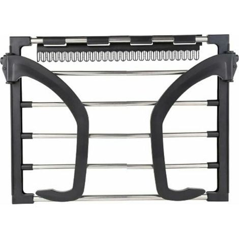 Tendedero portátil para ropa, con radiador, para colgar toallas en interiores, con tubo circular, tamaño pequeño (negro, 32 x 40 cm) (1/5)