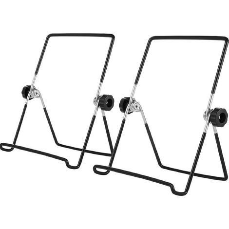 Cet ensemble de deux pièces comprend un égouttoir à assiettes, un chevalet, un porte-cadre photo et un support pliable et réglable pour tablette. Il peut accueillir des photos, des assiettes et des re (1/5)