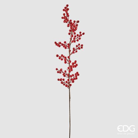 EDG Enzo De Gasperi Bacche Ramo Natalizio H 100 Cm Rosso (1/2)