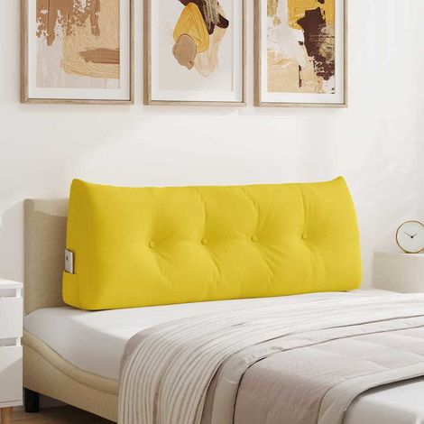 Cojín de Espalda Amarillo Claro 120 x 24 x 50 cm tela