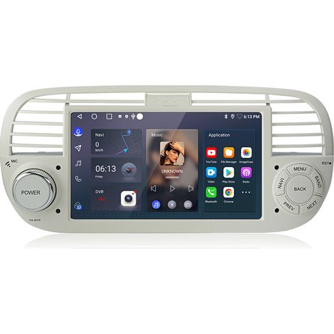 Hexinex WIFI Autoradio CarPlay 2+64 Go Android 14 pour Fiat 500 2007-2015 (1/5)