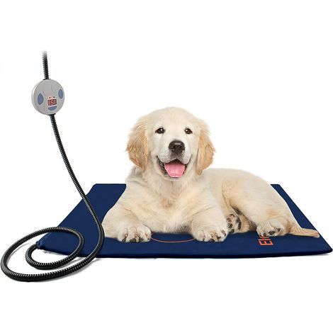 60 45 cm Coussin chauffant pour animaux de compagnie Tapis chauffant électrique pour chien 7 niveaux de température Couverture de sécurité lavable Lit chauffant avec cordon anti-mastication pour lapi (1/5)