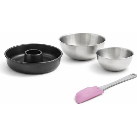 Set de 4 ustensiles de pâtisserie moule à gâteaux 2 bols et spatule Black mettallic Black mettallic Zenker Black mettallic (1/5)