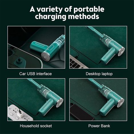 Cordless handheld car vacuum cleaner – 29,000 Pa, wet and dry use, with dust container, built-in battery