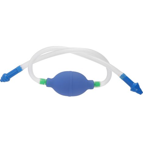 Kit de lavement en plastique bleu avec seringue à bille pour l'hygiène, la constipation et le nettoyage intestinal (1/5)