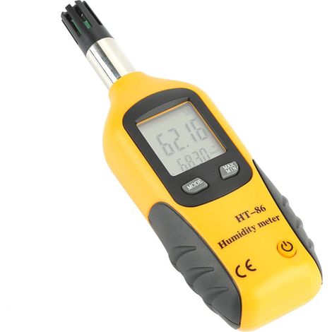 Humidimètre, thermo-hygromètre à psychromètre numérique, fonction de maintien des données de rétroéclairage LCD de température d'ampoule humide pour la météorologie de l'industrie agricole (1/5)