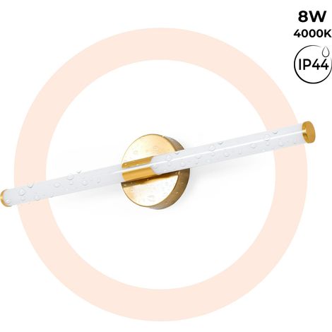 Aplique LED Tubular Para Baño - 8W - 720lm - IP44 - 60cm - Dorado (1/5)