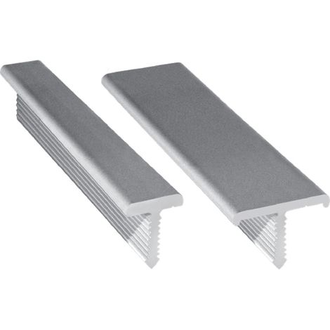 PROFILO A 'T' mm 20 x 10 x 2 - mt 2,5 satinato- 5 pezzi