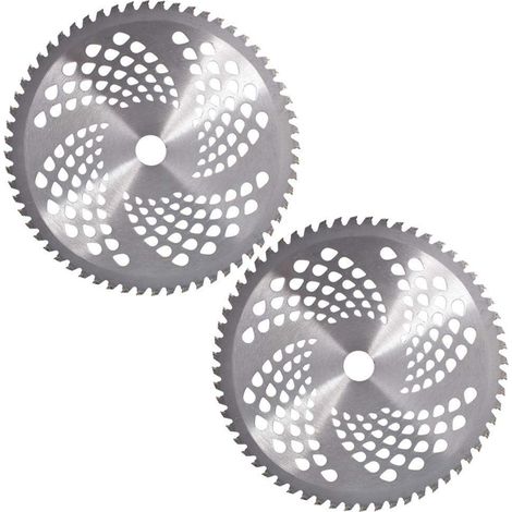 Lot de 2 lames circulaires 10 pouces 60 dents – Acier inoxydable – Pour débroussailleuse à essence et électrique – Coupe nette des broussailles - FIL 3 EN-DELKEVIC (1/4)