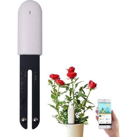 Soil Tester, Intelligent 4-in-1 Bluetooth Plant Monitor Soil Meter Surveille Automatiquement Les Niveaux D'humidité/Lumière/Fertilité/Température - pour iOS et Android (1/4)