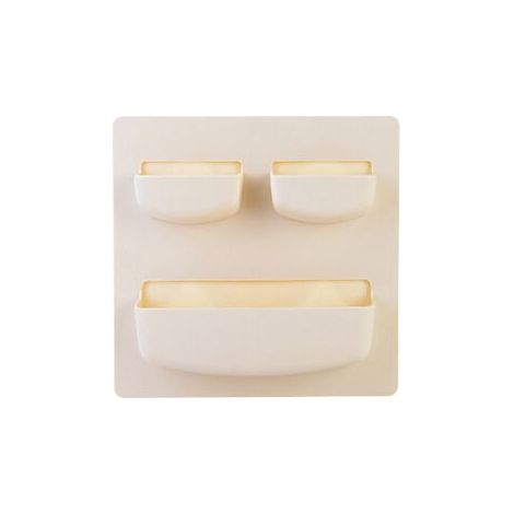 Supports muraux adhésifs ménagers, supports de stockage sans perforation supports muraux (abricot horizontal), (1/5)