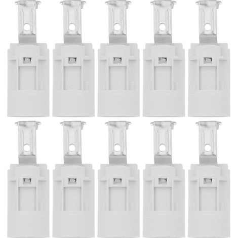 Lot de 10 douilles E14 - Support de fixation pour ampoules E14, résistant aux hautes températures, pour luminaires. (1/5)