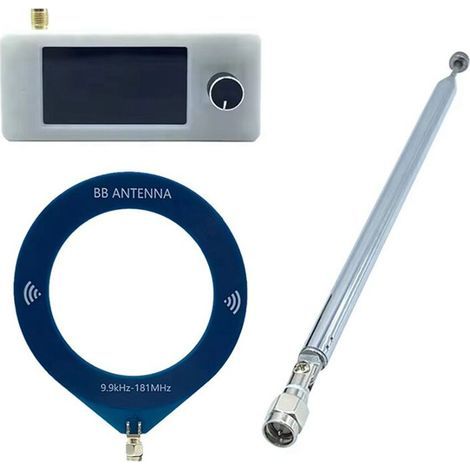 Radio Portable SI4732 0,5-108 MHz avec 2 Antennes, Récepteur Radio Toutes Bandes SW MW VHF, Radio de Poche Blanche (1/2)