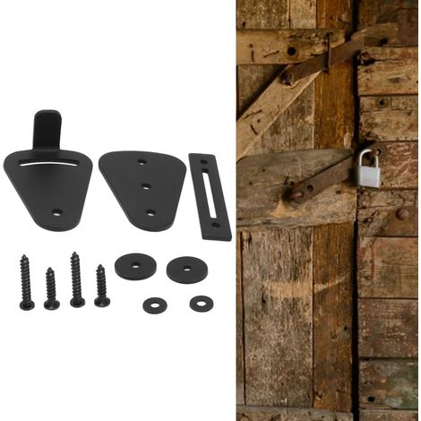 Quincaillerie de loquet de porte coulissante de grange en acier au carbone ou pour rail de suspension (1/5)