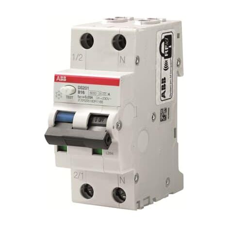 DISJ.DIFF. (1P/N-neutre à droite) DS201 B16 A100 NAD 2CSR255180R2165 ABB D277971