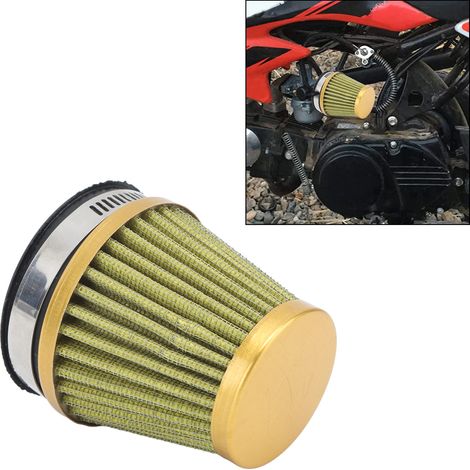 Neuer universeller Luftfilter mit großem Durchmesser (60 mm) für Offroad-Motorräder, Quads, Dirtbikes und Pitbikes, schwarz und gold. (1/5)