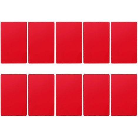 50 farbig eloxierte Aluminiumplatten, 0,2 mm dick, für maschinelle und CNC-Gravur geeignet (rot) – 8,50 x 5,50 x 0,02 cm – Rot (1/3)